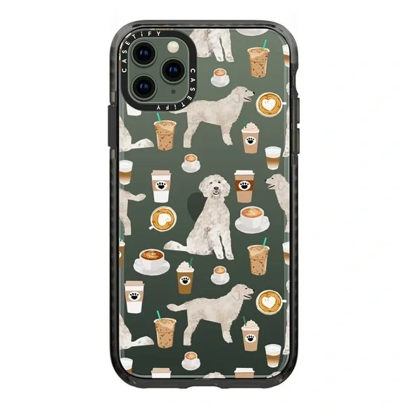 CASETIFY iPhone 11 Pro Max Case - Golden Doodle & Coffee